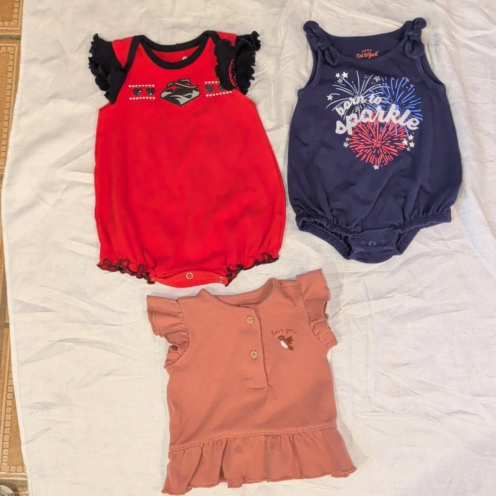 Baby Girl (0-3 Mo.) Summer Lot (26 PCs) Mostly New Carter's 2 